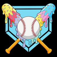 Cool Sport Baseball Home Plate Drip With Sprinkles Drip Kids Sweatshirt