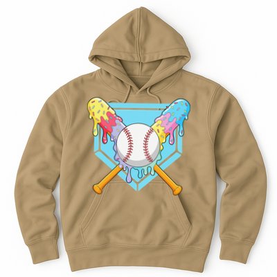 Cool Sport Baseball Home Plate Drip With Sprinkles Drip Hoodie