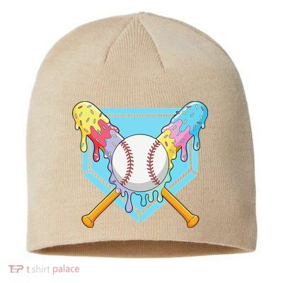 Cool Sport Baseball Home Plate Drip With Sprinkles Drip Sustainable Beanie
