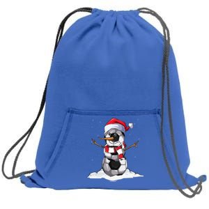 Christmas Soccer Ball Snow Cute Xmas For Boys Girls Gift Sweatshirt Cinch Pack Bag