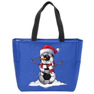 Christmas Soccer Ball Snow Cute Xmas For Boys Girls Gift Zip Tote Bag