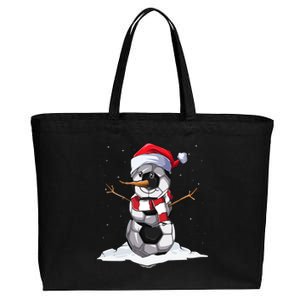 Christmas Soccer Ball Snow Cute Xmas For Boys Girls Gift Cotton Canvas Jumbo Tote