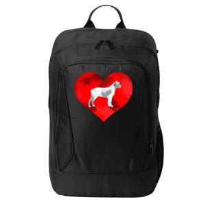 Cute Staffordshire Bull Terrier Dog Red Heart Valentines Day Gift City Backpack