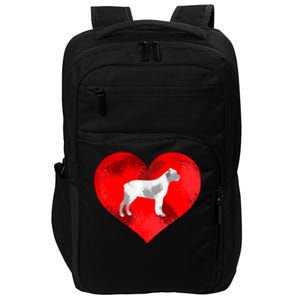 Cute Staffordshire Bull Terrier Dog Red Heart Valentines Day Gift Impact Tech Backpack