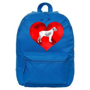 Cute Staffordshire Bull Terrier Dog Red Heart Valentines Day Gift 16 in Basic Backpack