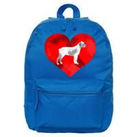 Cute Staffordshire Bull Terrier Dog Red Heart Valentines Day Gift 16 in Basic Backpack