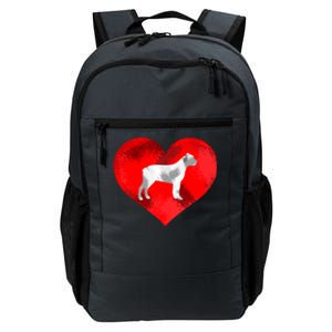 Cute Staffordshire Bull Terrier Dog Red Heart Valentines Day Gift Daily Commute Backpack