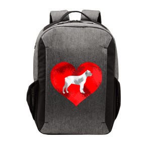 Cute Staffordshire Bull Terrier Dog Red Heart Valentines Day Gift Vector Backpack