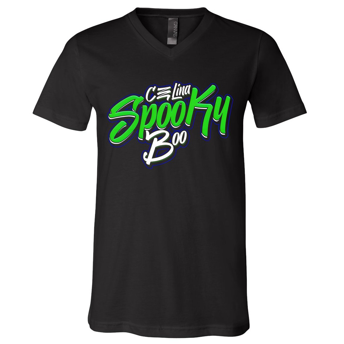 Celina Spooky Boo V-Neck T-Shirt