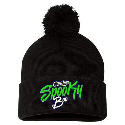 Celina Spooky Boo Pom Pom 12in Knit Beanie