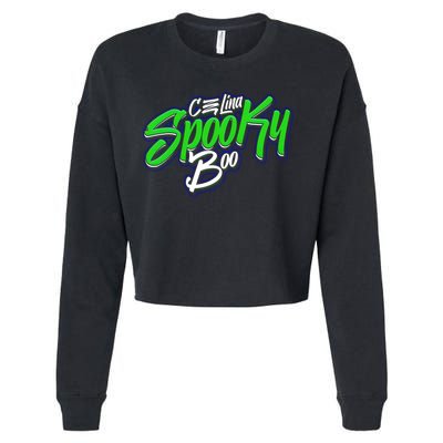 Celina Spooky Boo Cropped Pullover Crew