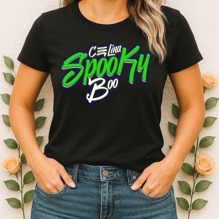 Celina Spooky Boo Womens T-Shirt