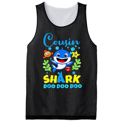 Cousin Shark Birthday Cousin Shark Family Mother's Day Mesh Reversible Basketball Jersey Tank