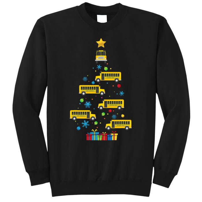 Christmas School Bus Tree Funny Xmas Bus Driver Sweatshirt