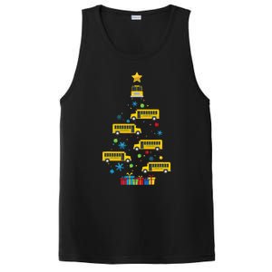 Christmas School Bus Tree Funny Xmas Bus Driver PosiCharge Competitor Tank