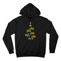 Christmas School Bus Tree Funny Xmas Bus Driver Tall Hoodie