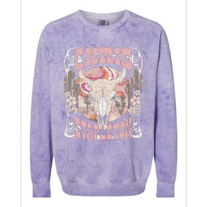 Chris Stapleton Bullhead Chris Stapleton Tour Colorblast Crewneck Sweatshirt