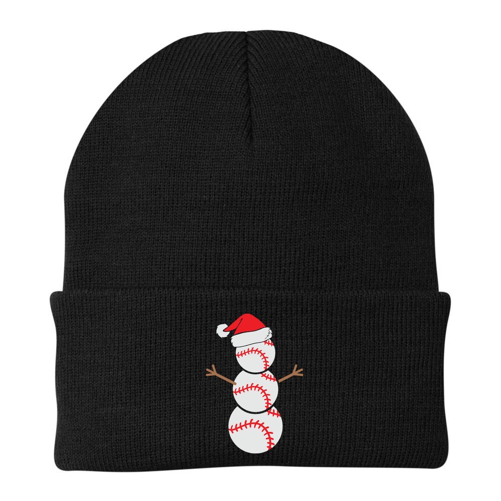 Christmas Snowman Baseball Santa Hat Xmas Beanie