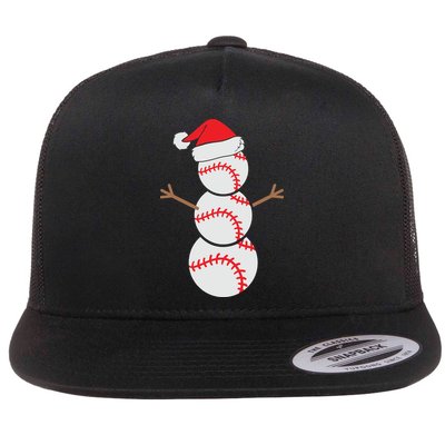 Christmas Snowman Baseball Santa Hat Xmas Flat Bill Trucker Hat