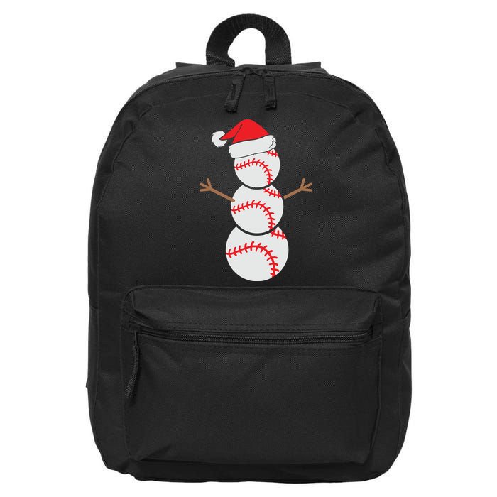 Christmas Snowman Baseball Santa Hat Xmas 16 in Basic Backpack
