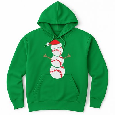 Christmas Snowman Baseball Santa Hat Xmas Hoodie