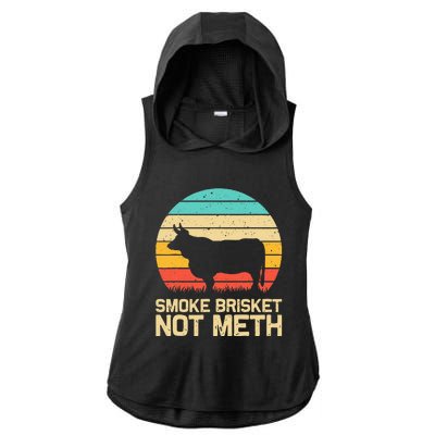 Cool Smoke Brisket Not Meth Funny Grilling Gift Men Women Ladies PosiCharge Tri-Blend Wicking Draft Hoodie Tank