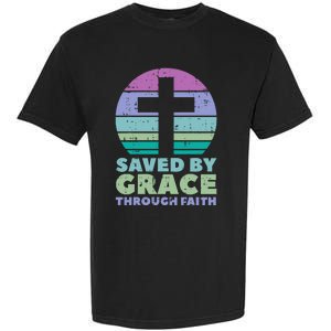 Cross Saved By Grace God Jesus Christian Garment-Dyed Heavyweight T-Shirt