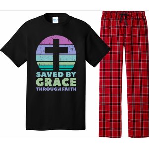 Cross Saved By Grace God Jesus Christian Pajama Set