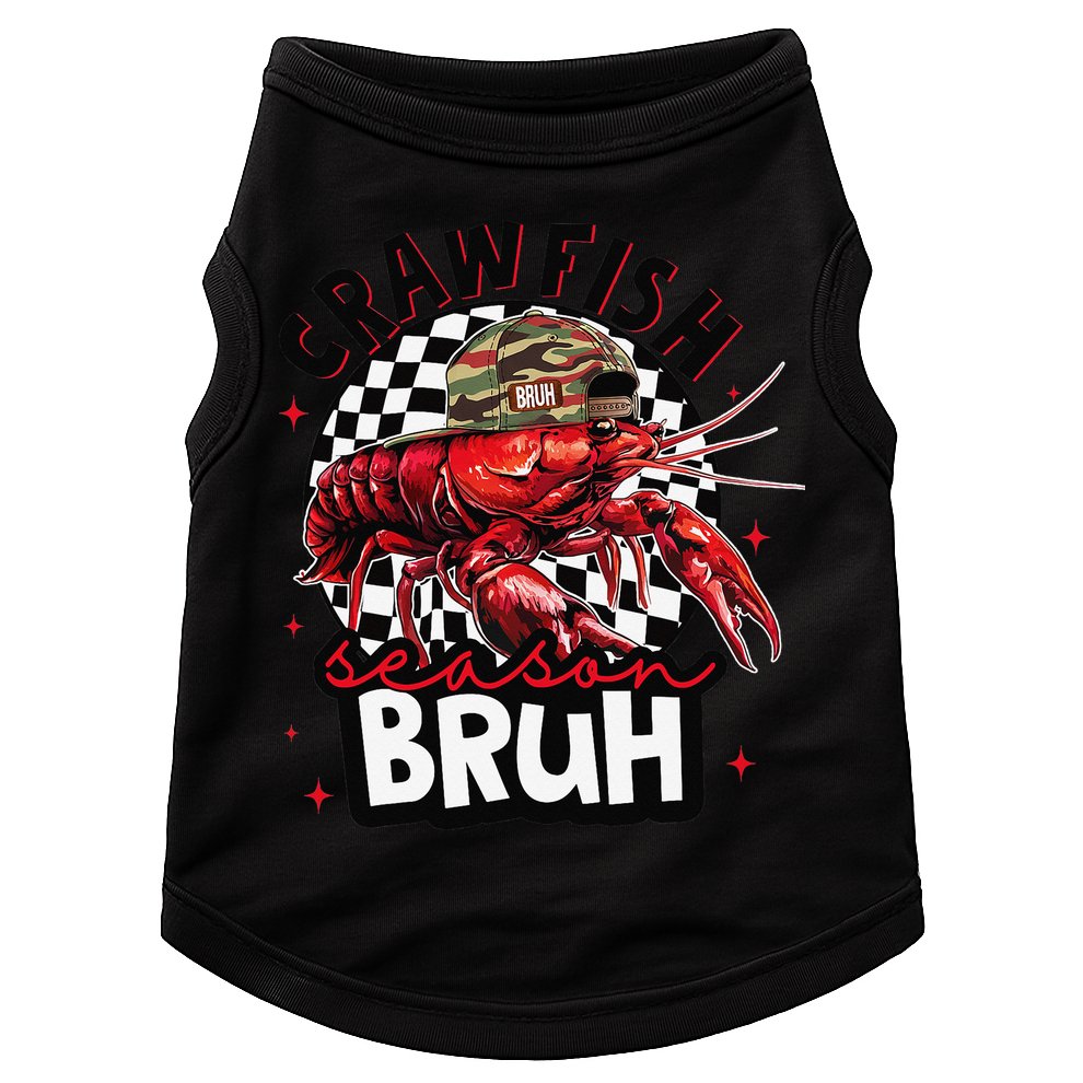 Crawfish Season Bruh Funny Crawfish Hat Crawfish Preppy Gift Doggie Tank