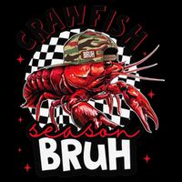 Crawfish Season Bruh Funny Crawfish Hat Crawfish Preppy Gift Doggie Tank
