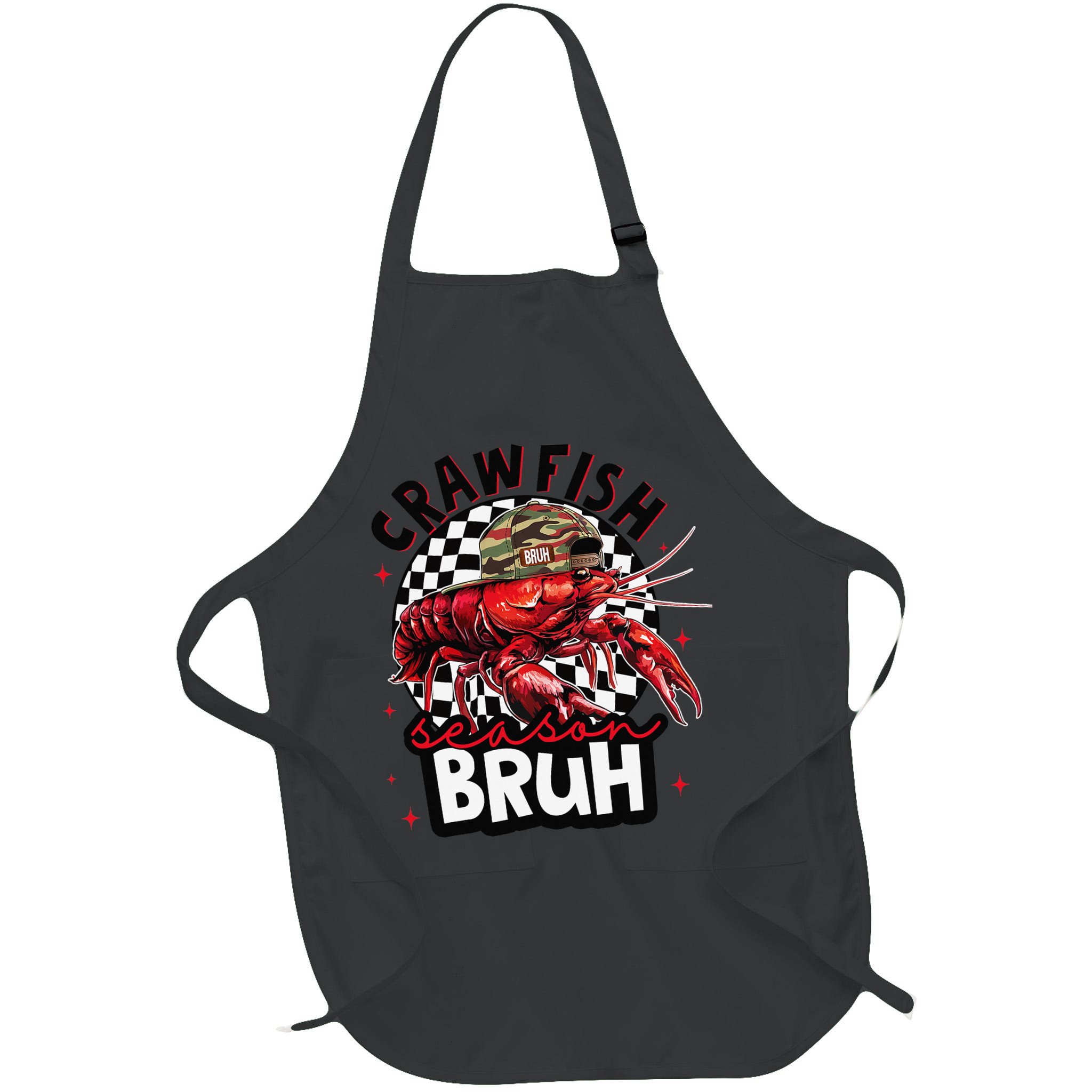 Crawfish Season Bruh Funny Crawfish Hat Crawfish Preppy Gift Apron