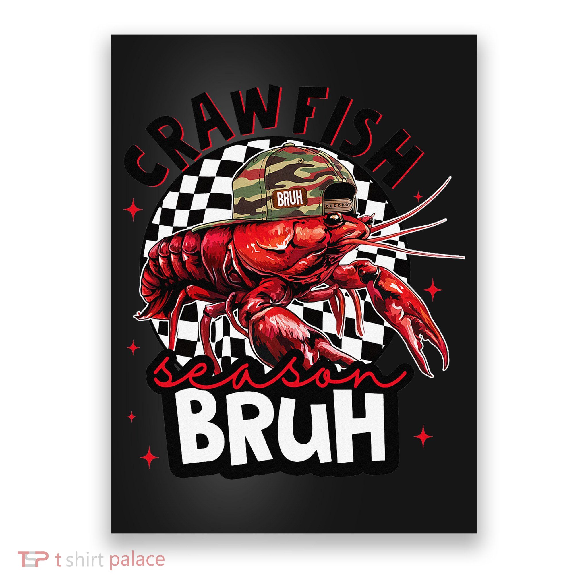 Crawfish Season Bruh Funny Crawfish Hat Crawfish Preppy Gift Poster