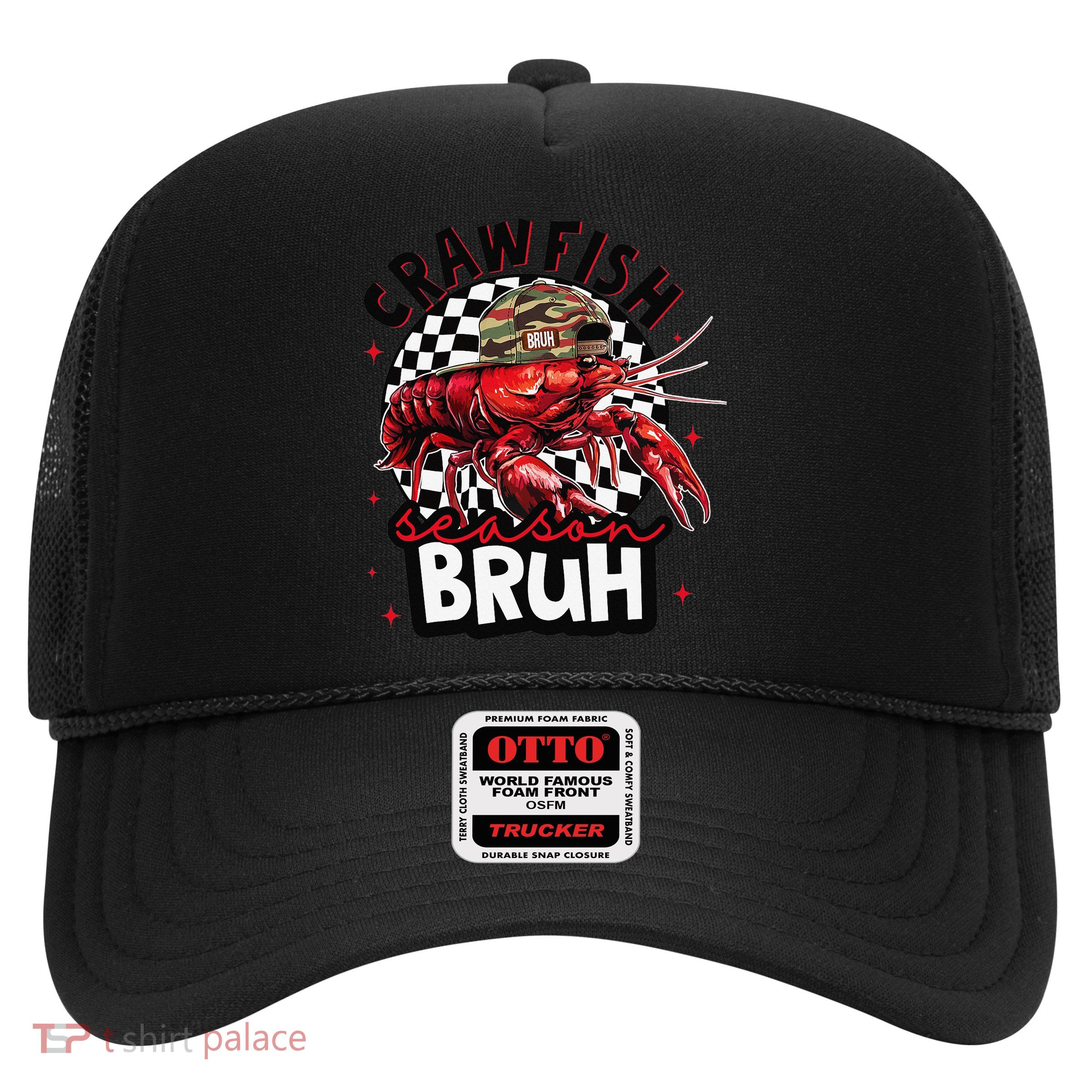 Crawfish Season Bruh Funny Crawfish Hat Crawfish Preppy Gift Trucker Hat