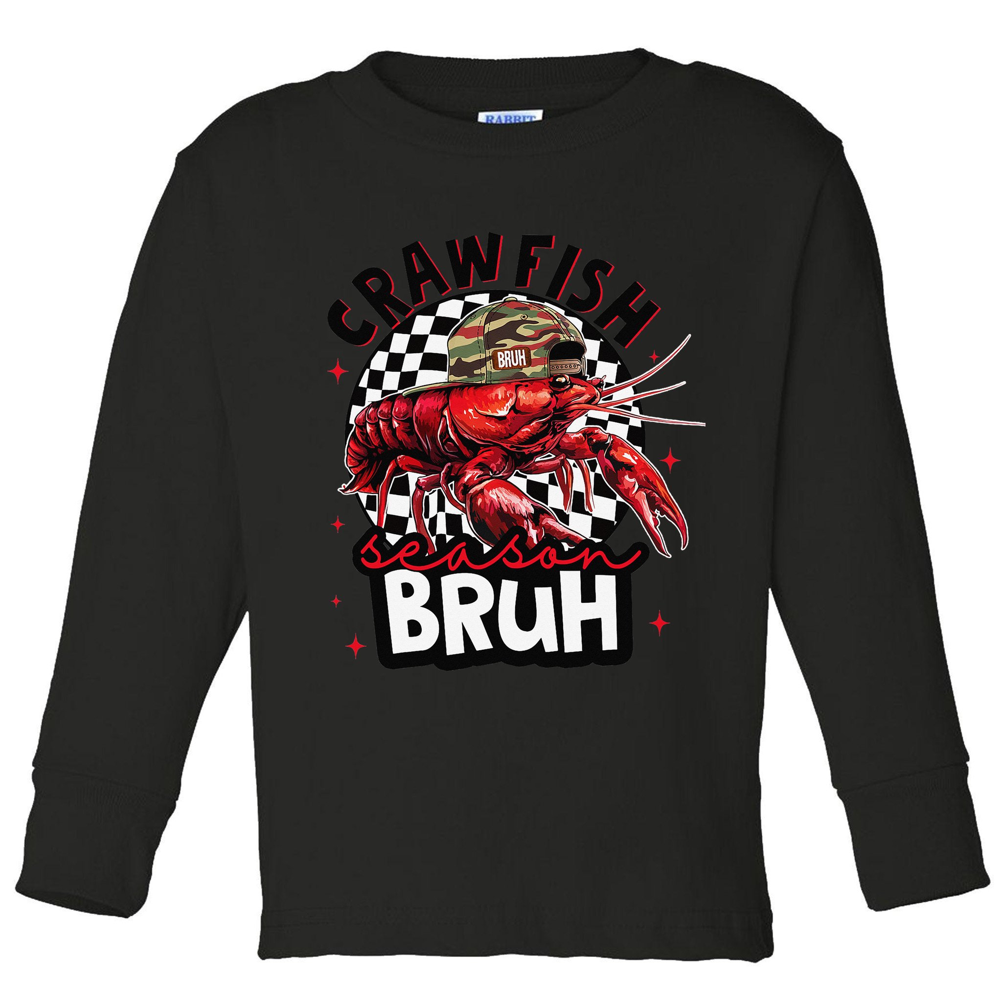 Crawfish Season Bruh Funny Crawfish Hat Crawfish Preppy Gift Toddler Long Sleeve Shirt