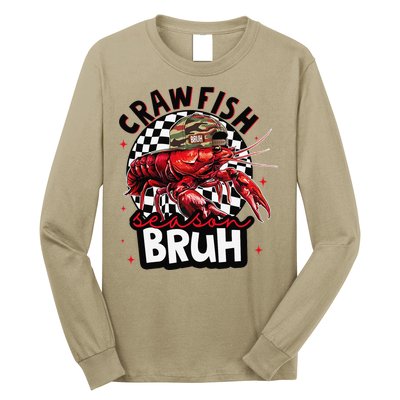 Crawfish Season Bruh Funny Crawfish Hat Crawfish Preppy Gift Long Sleeve Shirt