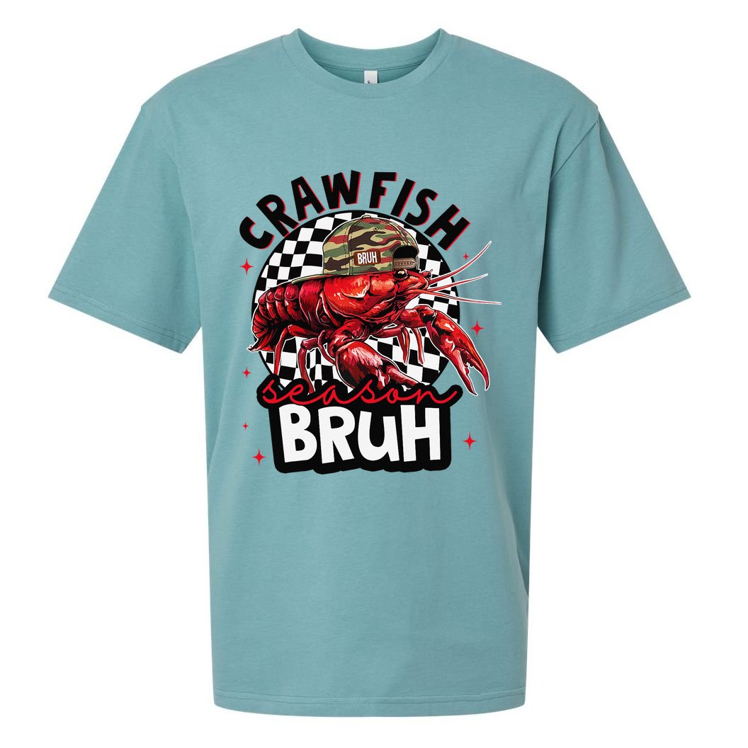 Crawfish Season Bruh Funny Crawfish Hat Crawfish Preppy Gift Sueded Cloud Jersey T-Shirt