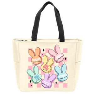 Candy Sweet Bunny Bible Christian Easter Day Zip Tote Bag