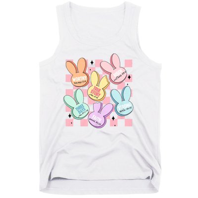 Candy Sweet Bunny Bible Christian Easter Day Tank Top