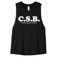 Certified Surgeon Babysitter Csb Women's Racerback Cropped Tank