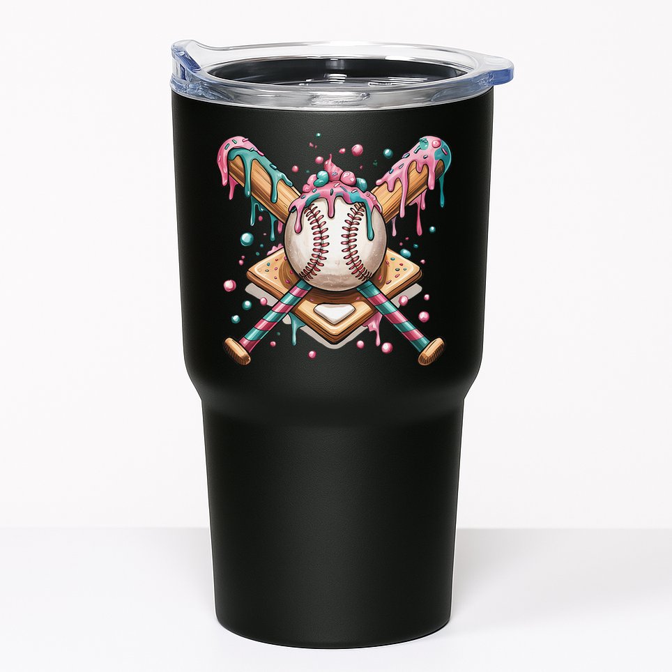 Cool Sport Baseball Home Plate Drip With Sprinkles Drip Tumbler