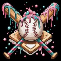 Cool Sport Baseball Home Plate Drip With Sprinkles Drip Toddler Hoodie