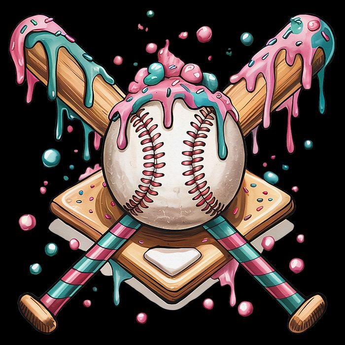Cool Sport Baseball Home Plate Drip With Sprinkles Drip Toddler Hoodie
