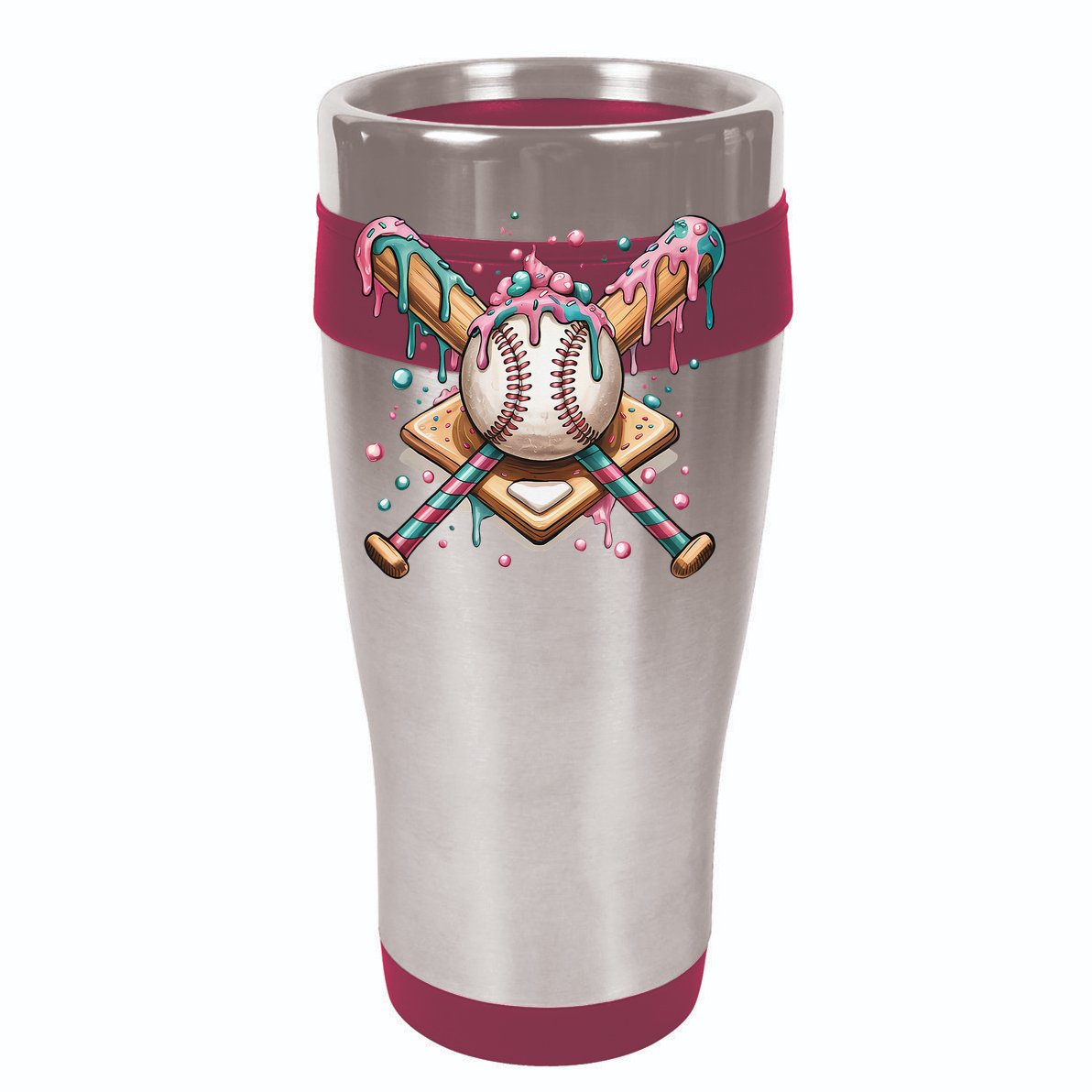 Cool Sport Baseball Home Plate Drip With Sprinkles Drip Cropped Pullover Crew