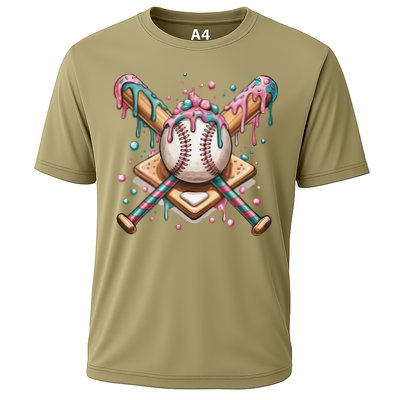 Cool Sport Baseball Home Plate Drip With Sprinkles Drip Performance Shirt