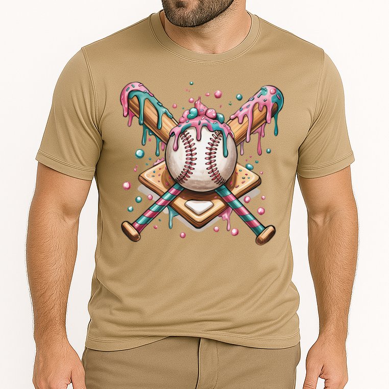 Cool Sport Baseball Home Plate Drip With Sprinkles Drip Cooling Performance Crew T-Shirt