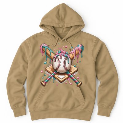 Cool Sport Baseball Home Plate Drip With Sprinkles Drip Hoodie