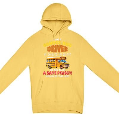 Crazy School Bus Driver Back To School Funny School Bus Premium Pullover Hoodie