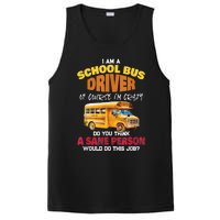 Crazy School Bus Driver Back To School Funny School Bus PosiCharge Competitor Tank