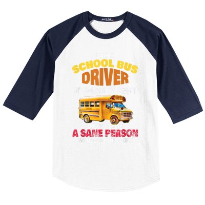 Crazy School Bus Driver Back To School Funny School Bus Baseball Sleeve Shirt