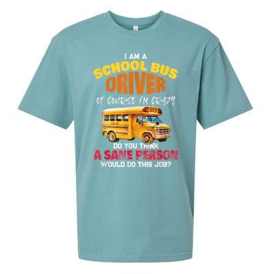 Crazy School Bus Driver Back To School Funny School Bus Sueded Cloud Jersey T-Shirt